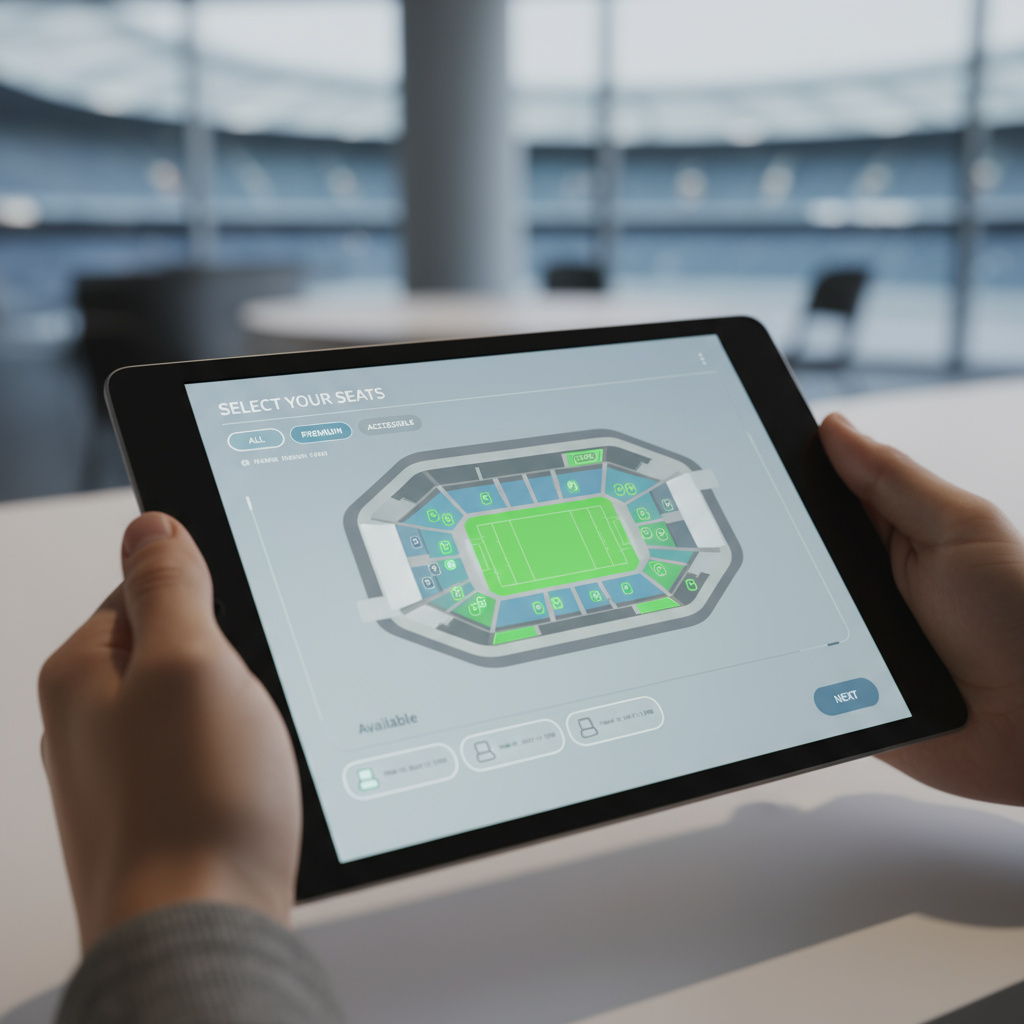 Selecting seats on an interactive seating map