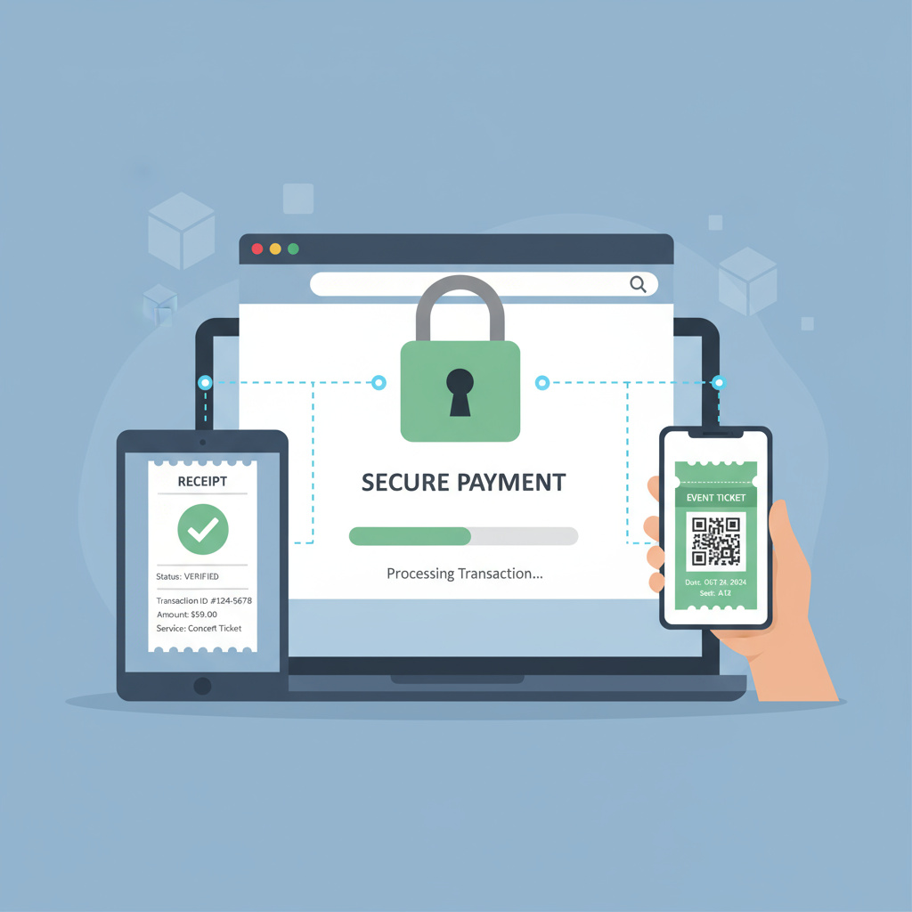 Secure online payment and e-ticket confirmation